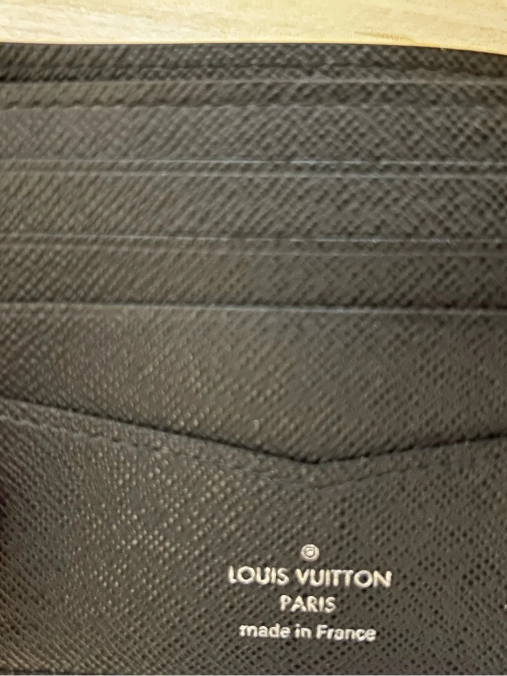 Louis Vuitton  Black Epi Leather  slim men’s Wallet new in box